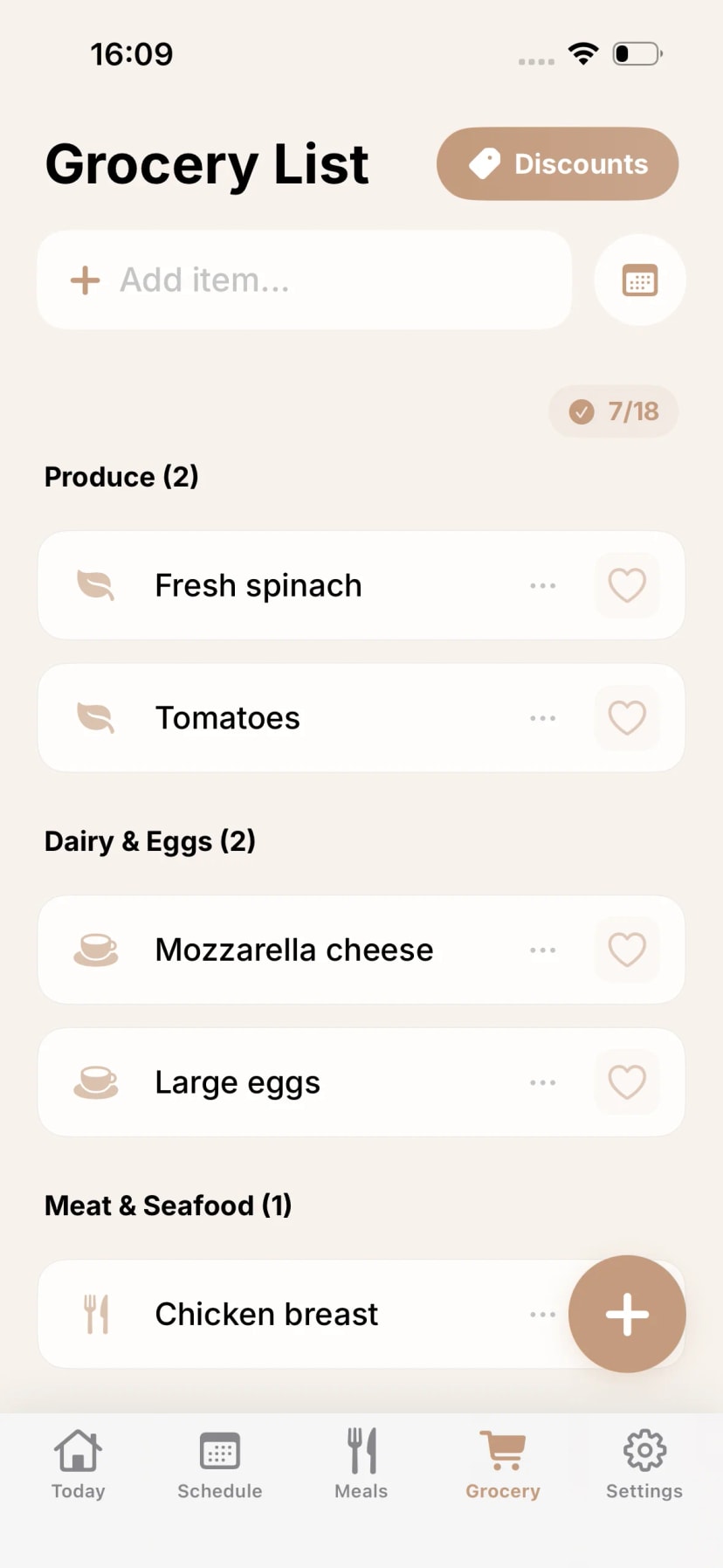 Grocery list